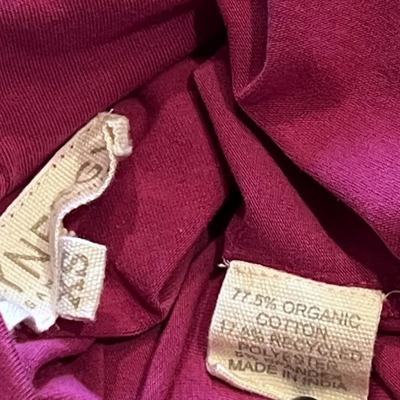 Synergy Organic Clothing Fuchsia Pink Drape Neck Tank Top Pullover Extra Small - Picture 4 of 6